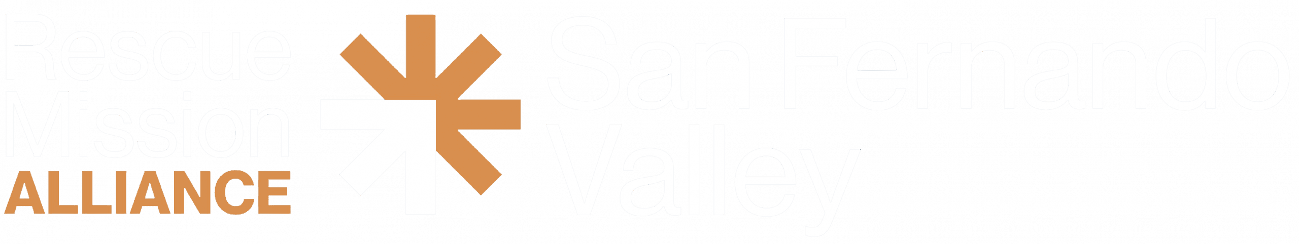 San Fernando Rescue Mission building with logo and signage in San Fernando Valley.