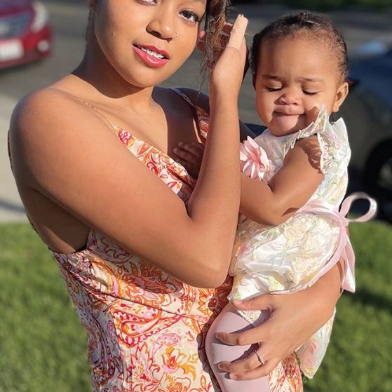 Ashtynn and her daughter Emerald, who is 15 months.